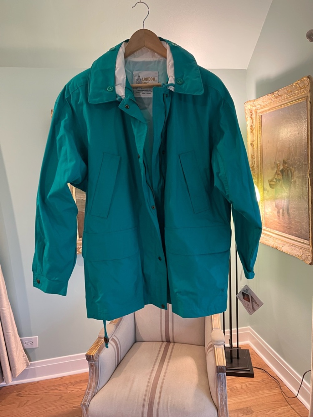 London Fog Teal Rain Shell with Tag